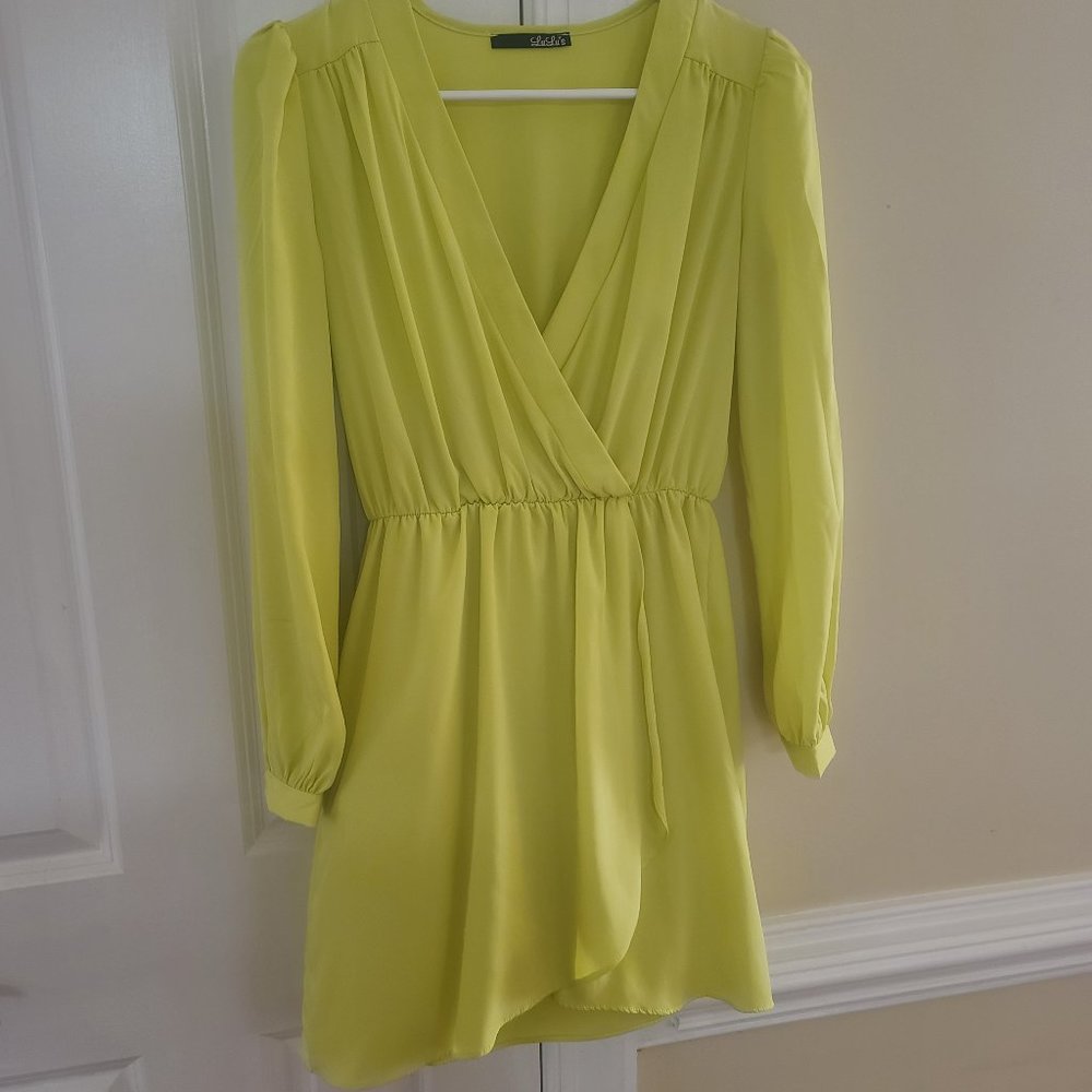 Lulus bright/neon lime dress
